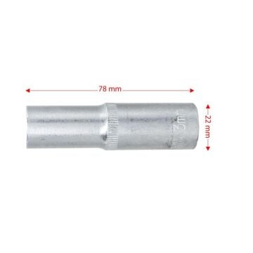 6454 Altı Köşe 1/2'' Uzun Derin Lokma Anahtar 13 mm