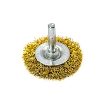 6246 Pimli Saçaklı Dairesel Tel Fırça Sarı Telli 50 mm