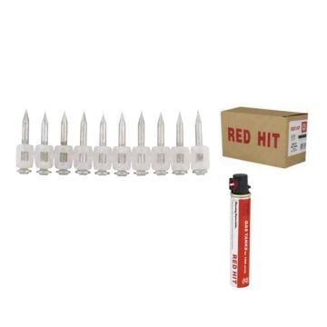 Red Hit GZT-32 Esnek Tip Gazlı Çivi Çakma Tabanca Çivisi 1000 Adet + 1 Adet Gaz Tankı