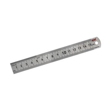 Rox 0198 Çift Taraflı Çelik Cetvel 150 mm