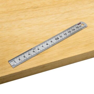 Rox 0198 Çift Taraflı Çelik Cetvel 150 mm