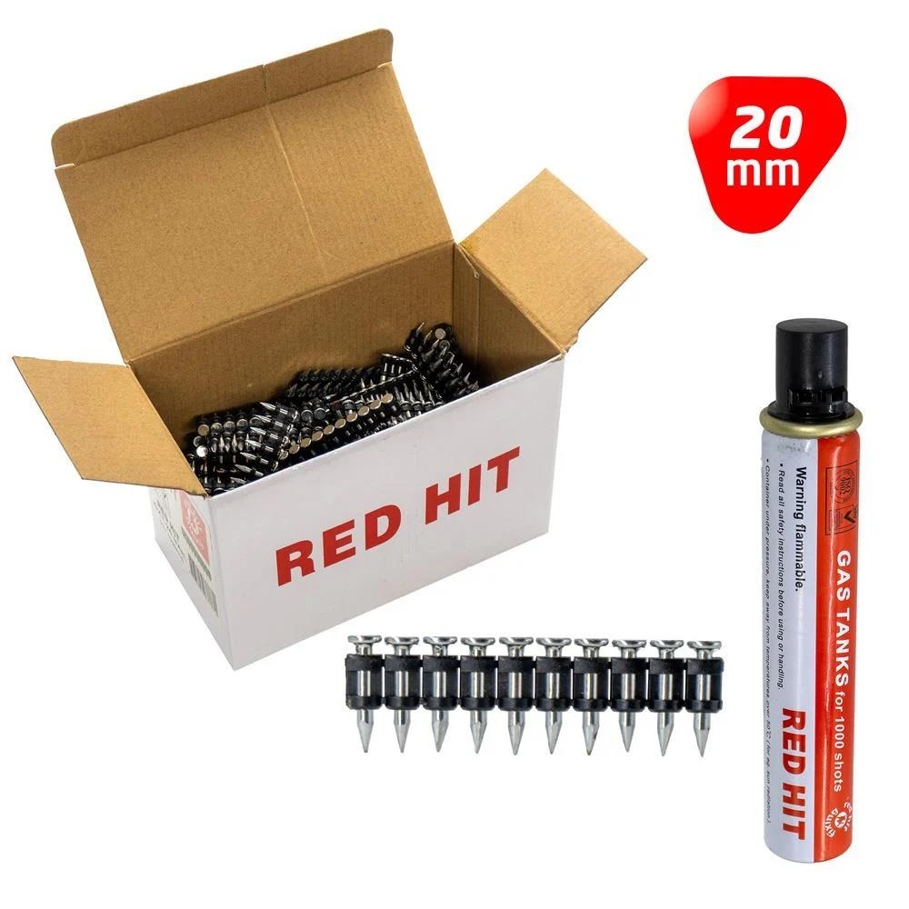 Red Hit SC6/20 Çelik Zemin Çivisi 1000 Adet + 1 Adet Gaz Tankı