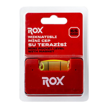 Rox 0280 Mıknatıslı Cep Tipi Mini Su Terazisi 65 mm