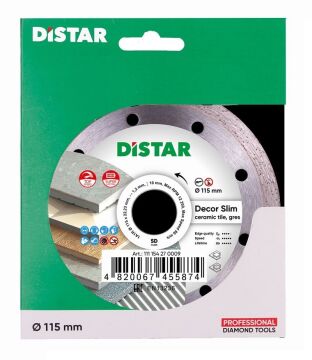 DİSTAR DECOR 115 mm Elmas Seramik - Fayans Kesme Testeresi (Ekstra İnce)
