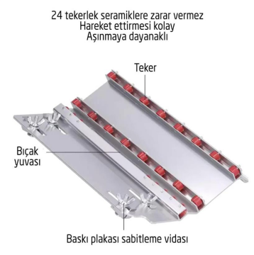 Rox 0288 Seramik İçin Alüminyum 45° Açılı Gönye Kesme Aparatı