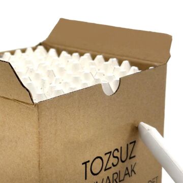 Tozsuz Beyaz Yuvarlak Tebeşir (100'lü)