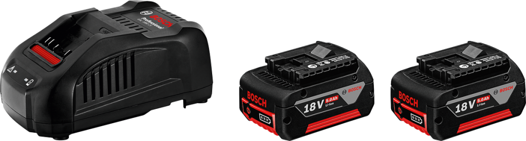 BOSCH Promix 18 Volt Akü Paketi (2 Adet GBA 18V 5.0 Ah + 1 Adet GAL 1880 CV)