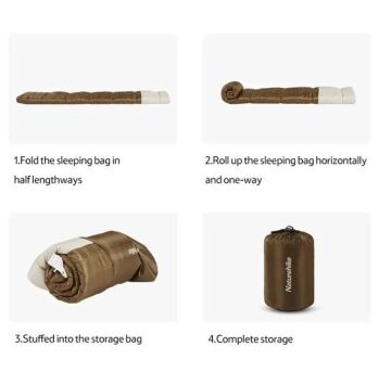 NATUREHIKE LT250 Pamuklu Uyku Tulumu -11 Derece (Kahverengi-Sol)