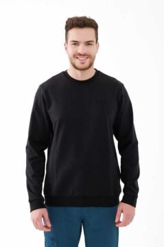 2AS Orlando Sıfır Yaka Interlock Sweatshirt Siyah