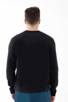 2AS Orlando Sıfır Yaka Interlock Sweatshirt Siyah