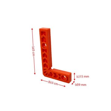 6280 ABS Plastik Gönye 5x3 cm