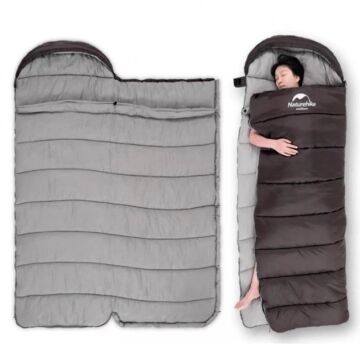 NATUREHIKE U350S Kapüşonlu Uyku Tulumu -17 Derece (Kahverengi-Sağ)
