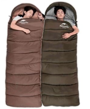 NATUREHIKE U350S Kapüşonlu Uyku Tulumu -17 Derece (Kahverengi-Sağ)