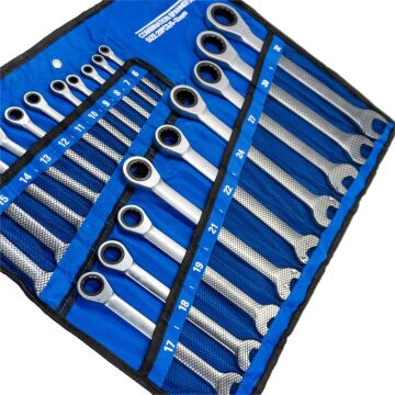 6276 Cırcır Kombine Anahtar Takımı 6-32mm 20 Parça (Bez Çantalı)