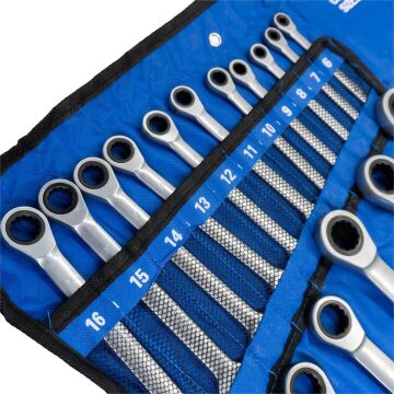 6276 Cırcır Kombine Anahtar Takımı 6-32mm 20 Parça (Bez Çantalı)