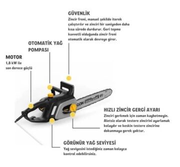 ALPINA ACS 181 E Elektrikli Zincirli Testere Motoru