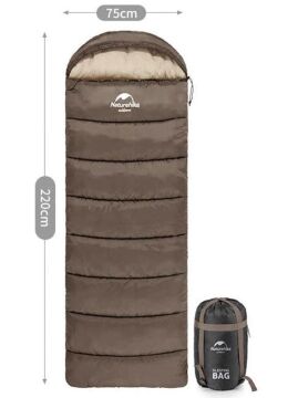 NATUREHIKE U250 Uyku Tulumu -10 Derece (Kahverengi-Sol)