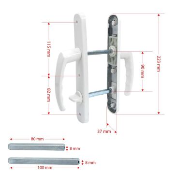 PVC Pimapen WC Tuvalet Kapı Kolu - Beyaz