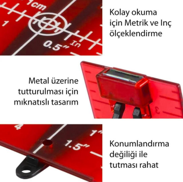 Rox 0273 Lazer İçin Görünürlük Arttırıcı Lazer Hedef Kartı Plakası 104x74 mm