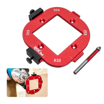 Rox Wood 0282 Alüminyum 4 Açılı Köşe Yönlendirici Freze Şablonu