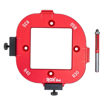 Rox Wood 0282 Alüminyum 4 Açılı Köşe Yönlendirici Freze Şablonu