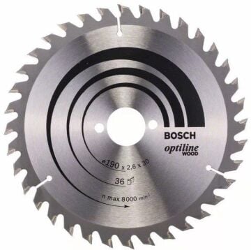 BOSCH Optiline Wood 190x30 mm 36 Diş Ahşap Daire Testere Bıçağı