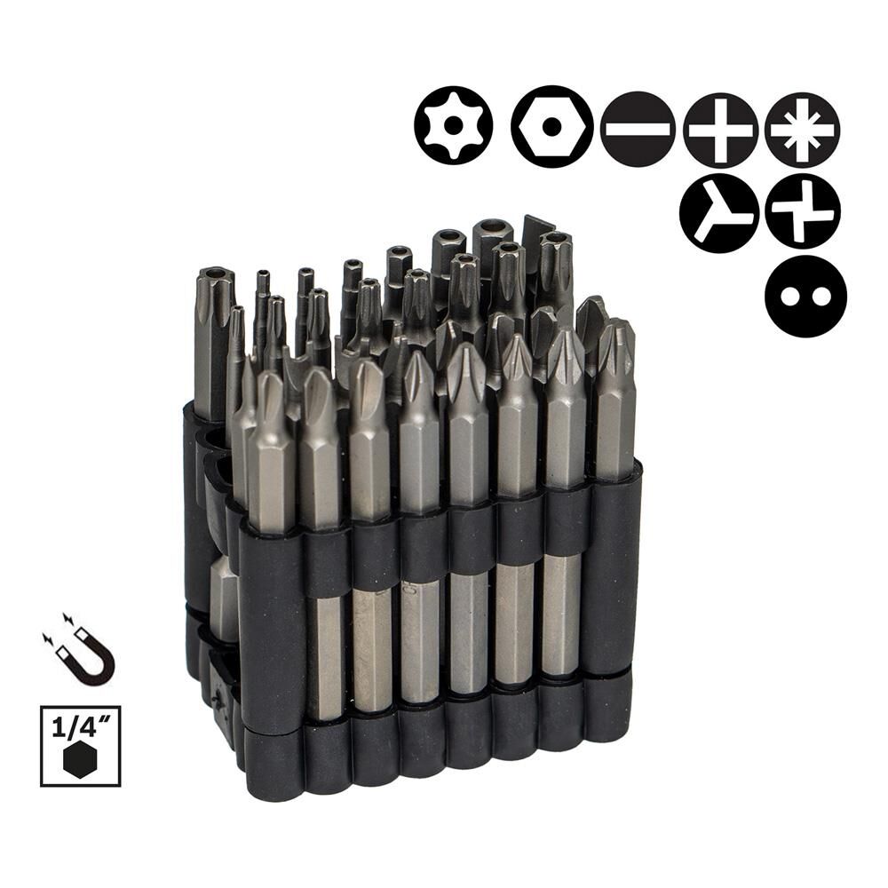 6524 Vidalama Bits Uç Seti 75 mm 32 Parça