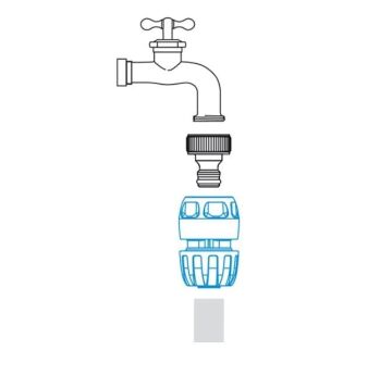 GF Hortum Bağlantı Aparat-Adaptörü Su Stoplu 1/2''-5/8''(8000-5015)
