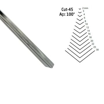 Kirschen 3145004 Düz V Ağız Iskarpela Cut45 - 4mm