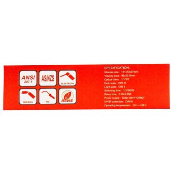 Otomatik Kararan Kaynak Gözlüğü Kaynak Maskesi