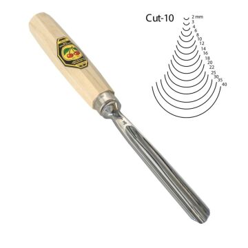 Kirschen 3110012 Düz Oluklu Ağız Oyma Iskarpelası Cut10 - 12mm