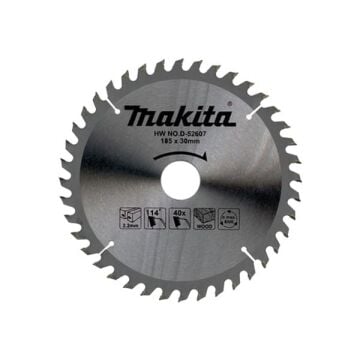 MAKİTA D-52607 Daire Testere 185x2.2x30 mm 40 Diş Ahşap