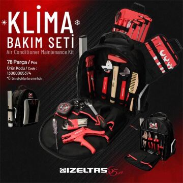 İzeltaş 13000005374 Klima Bakım Seti 78 Parça (Bez Çantalı)