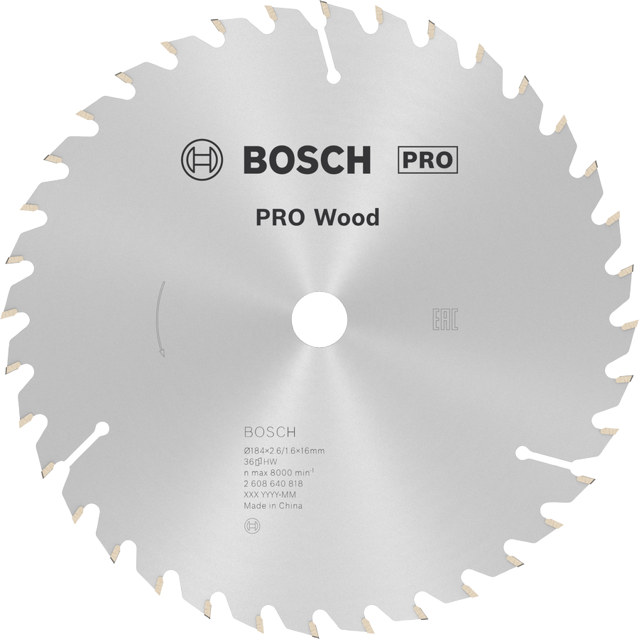 BOSCH Pro Wood 184 mm 36 Diş Ahşap Daire Testere Bıçağı