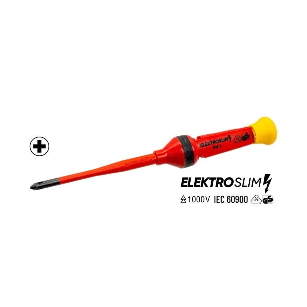 İzeltaş 1000V Elektro Slim Yıldız Uçlu Tornavida PH1 4.5x80 mm