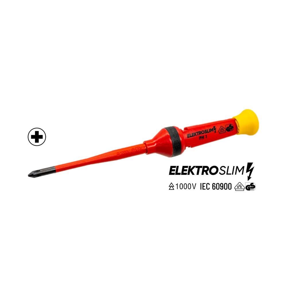 İzeltaş 1000V Elektro Slim Yıldız Uçlu Tornavida PH1 4.5x80 mm
