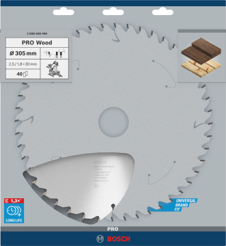 BOSCH Pro Wood 305 mm 40 Diş Ahşap Daire Testere Bıçağı
