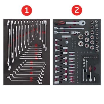 İzeltaş 8245007096 Premium 7 Çekmeceli Takım Dolabı 250 Parça (Dolu)