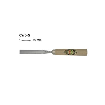 Kirschen Düz Oluklu Ağız Oyma Iskarpelası Cut5 - 16mm