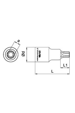 CETA-FORM 1/4'' Torx Uçlu Lokma TR15