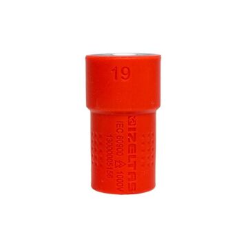 İzeltaş 13000005156 1000V İzoleli 6 Köşe 1/2'' Lokma Anahtar 19 mm