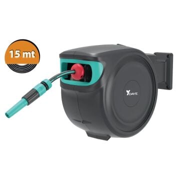 Daye DY6687W15 Otomatik Sarımlı Bahçe Sulama Hortum Tamburu 15mt