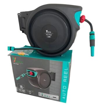Daye DY6687W15 Otomatik Sarımlı Bahçe Sulama Hortum Tamburu 15mt