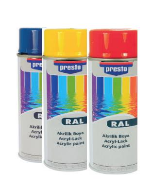 Presto Ral 9005 Parlak Derin Siyah 400 ml