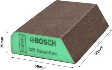 BOSCH S470 Dört Taraflı Kombi Sünger Zımpara Takoz-Sert (Kum Seçiniz)