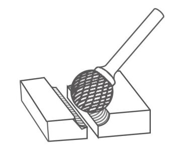 NEXON D Tipi 3 mm Top Başlı Elmas - Karbür Kalıpçı Freze Ucu (Dremel Uyumlu)