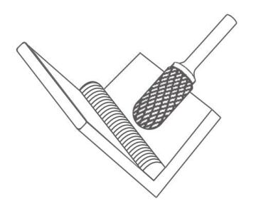 NEXON C Tip 3 mm Yuvarlak Başlı Silindir Elmas - Karbür Kalıpçı Freze Ucu (Dremel Uyumlu)