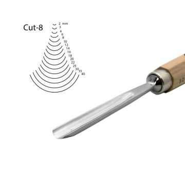 Kirschen Düz Oluklu Ağız Oyma Iskarpelası Kısa Cut8 - 10mm