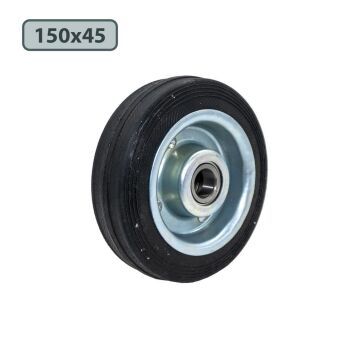 Yük Taşıma Dolgu Lastik Teker Çelik Saç Jant 150 x 45 mm