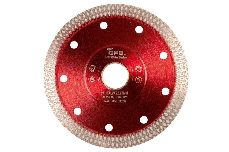 GFB Hassas İnce Çapraz Diş Elmas Testere 115 mm (Seramik - Granit - Fayans)